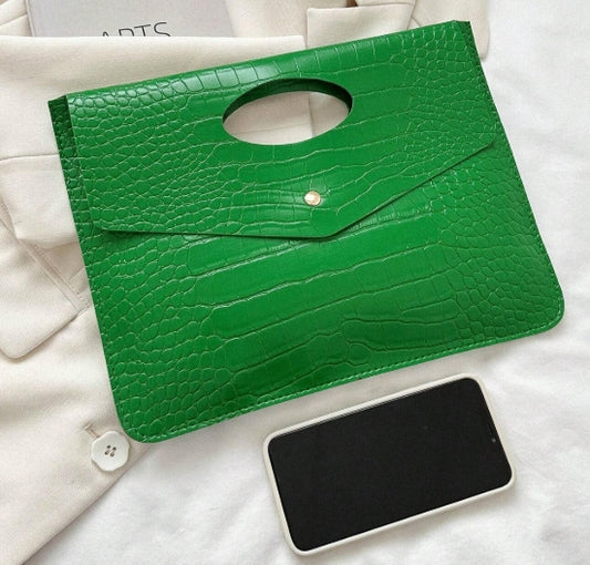 Green Croc Clutch